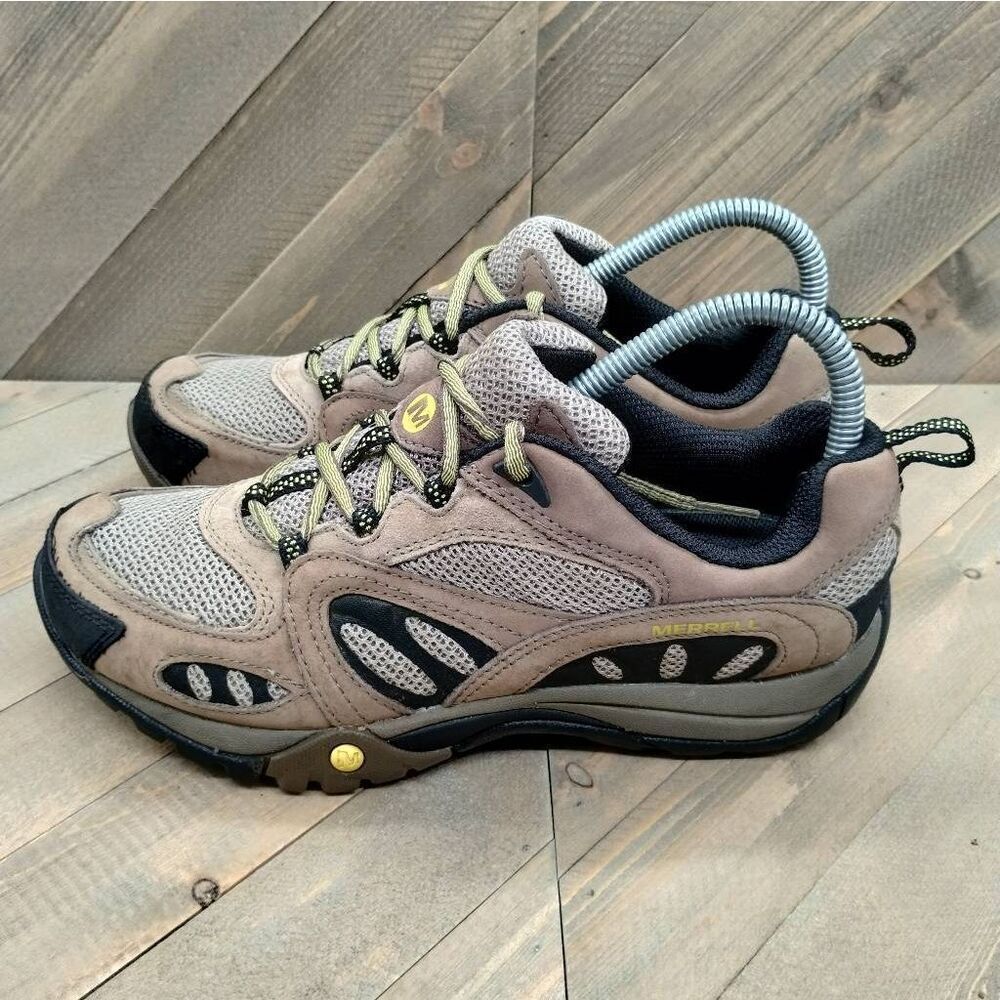 Merrell Falcon Hiking Shoes Womens Size‎ 7 Brown Black Outdoors Booties - Picture 2 of 9